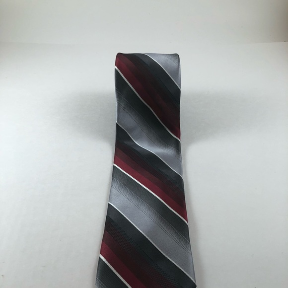 Structure Striped multi-shaded burgundy and tie - Picture 3 of 3